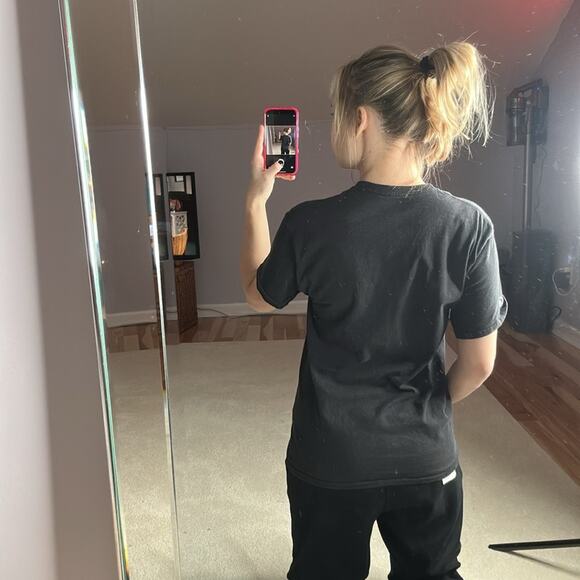 Champion: Black Tee Script Logo - Picture 2 of 5